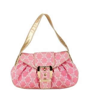 Celine Paris Macadam Shoulder Bag Pink